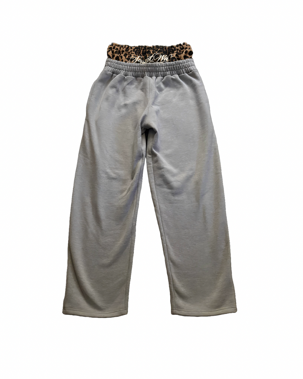 “signature” cheetah print sweats